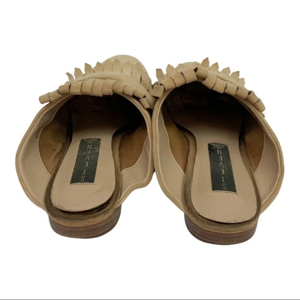Steven by Steve Madden Adee Leather Fringe Loafers Shoes Brown Women’s Size 6